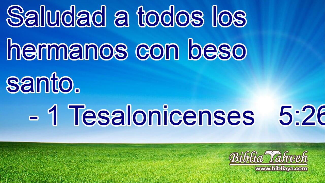 Saludad a todos los hermanos con beso santo.