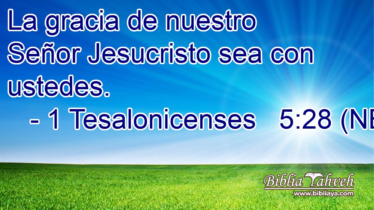  La gracia de nuestro Señor Jesucristo sea con ustedes. 