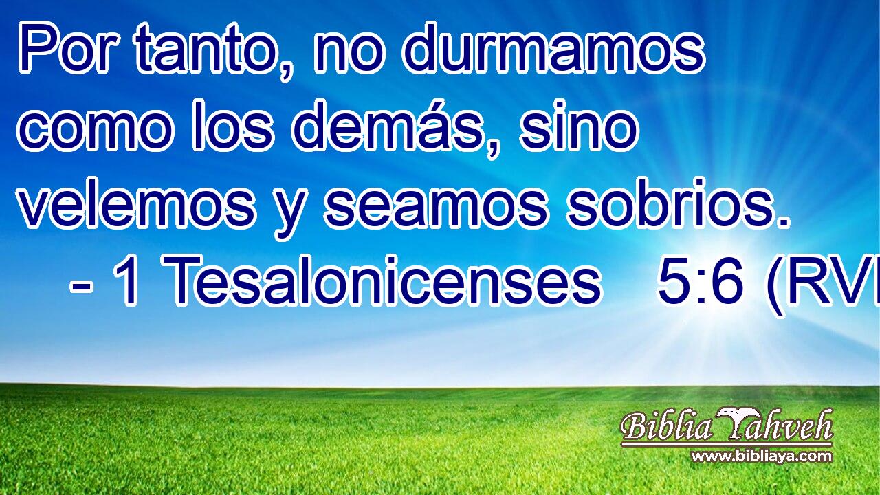 Por tanto, no durmamos como los demás, sino velemos y seamos sobrios.