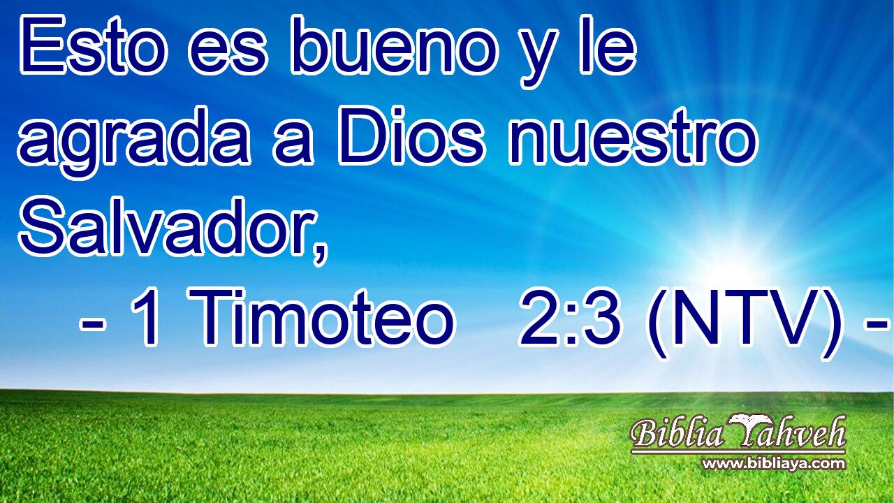 Esto es bueno y le agrada a Dios nuestro Salvador,