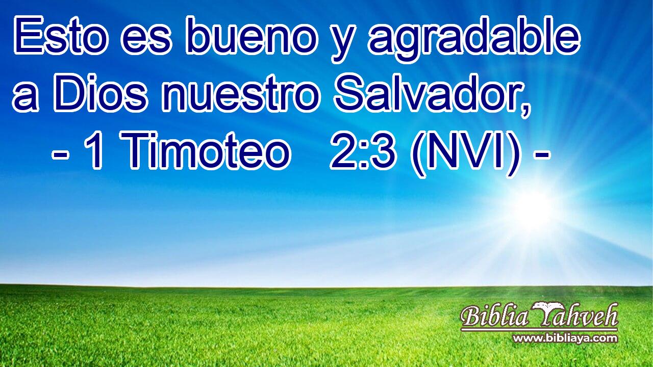  Esto es bueno y agradable a Dios nuestro Salvador, 