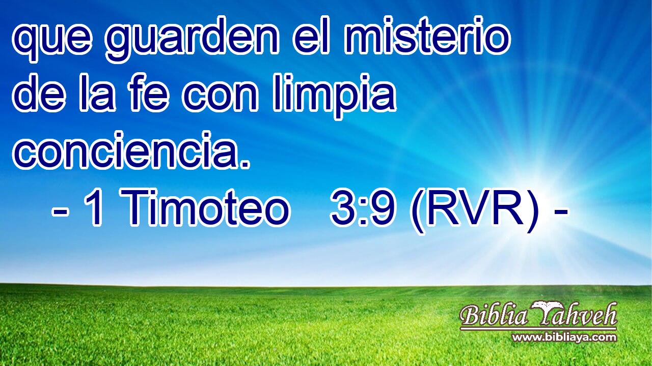 que guarden el misterio de la fe con limpia conciencia.
