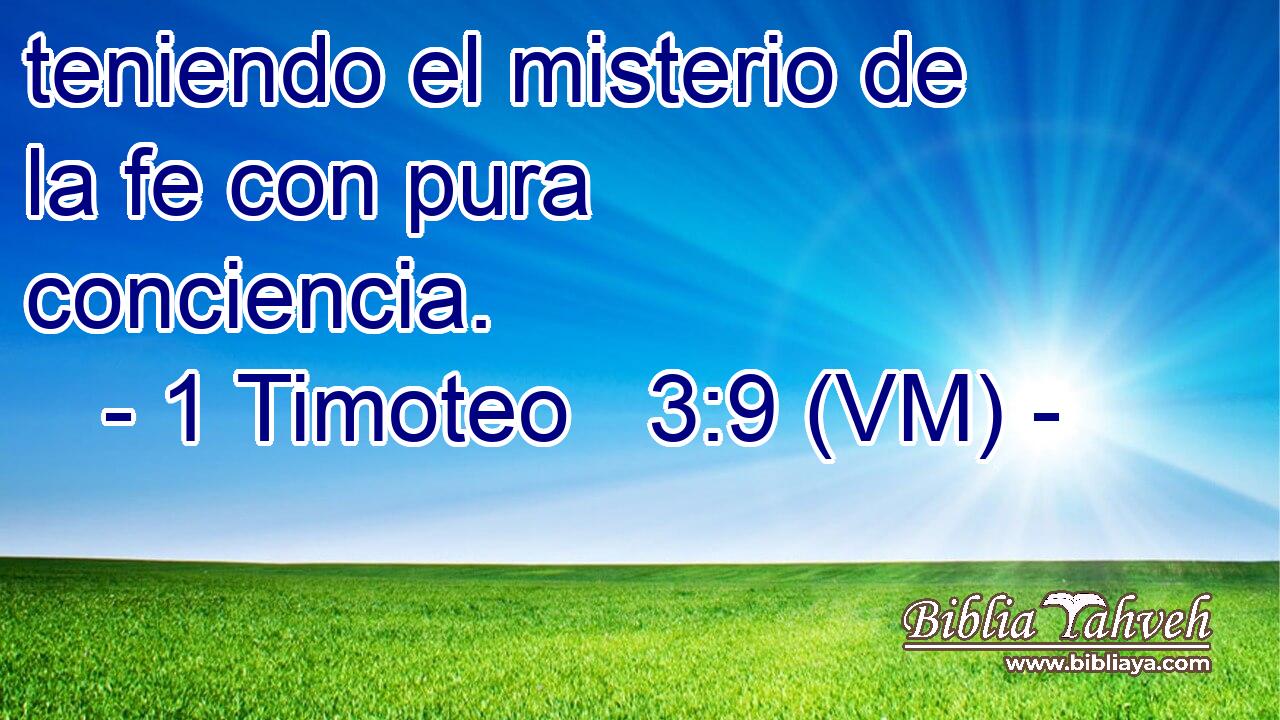  teniendo el misterio de la fe con pura conciencia. 