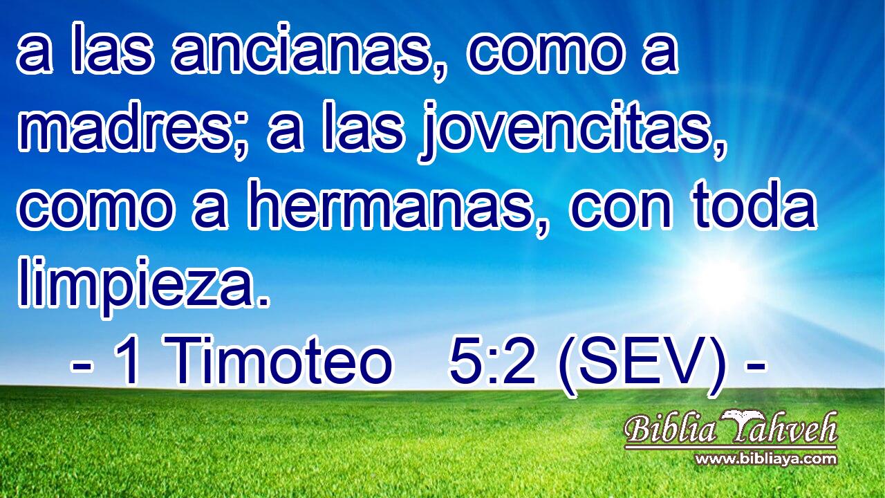 a las ancianas, como a madres; a las jovencitas, como a hermanas, con toda limpieza.
