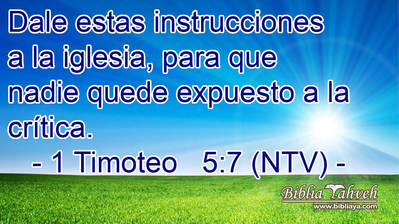 Dale estas instrucciones a la iglesia, para que nadie quede expuesto a la crítica.