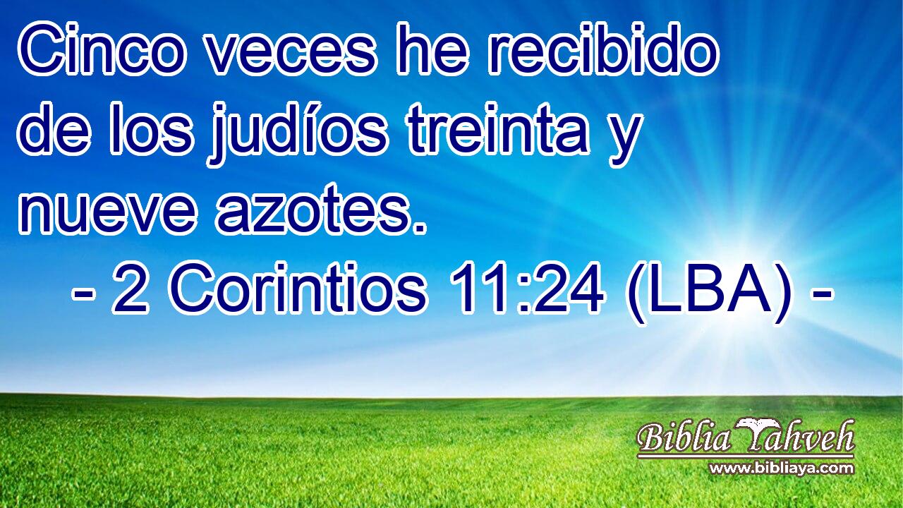 Cinco veces he recibido de los judíos treinta y nueve azotes.