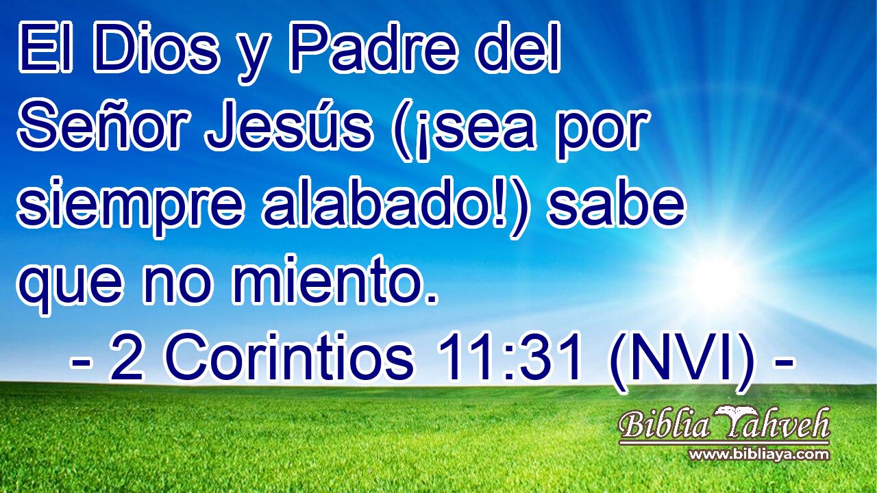  El Dios y Padre del Señor Jesús (¡sea por siempre alabado!) sabe que no miento. 