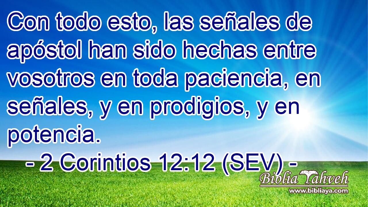 Con todo esto, las señales de apóstol han sido hechas entre vosotros en toda paciencia, en señales, y en prodigios, y en potencia.