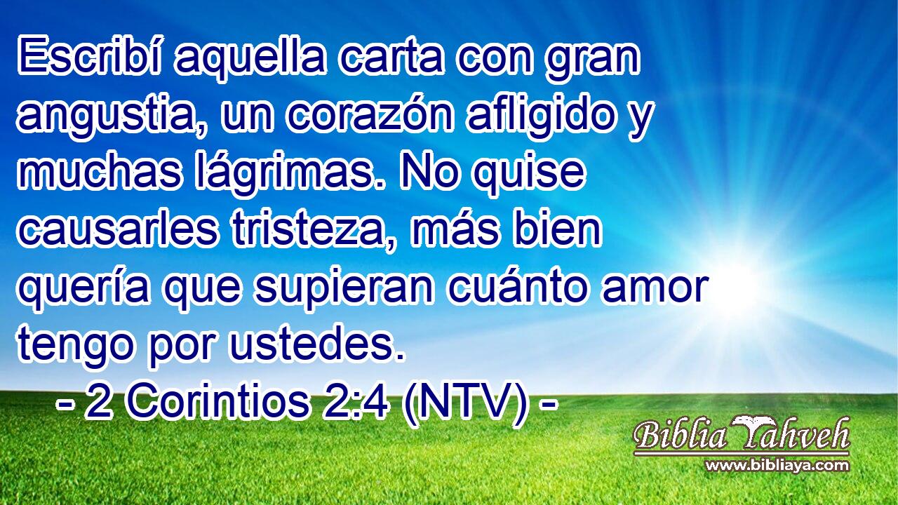 Escribí aquella carta con gran angustia, un corazón afligido y muchas lágrimas. No quise causarles tristeza, más bien quería que supieran cuánto amor tengo por ustedes.