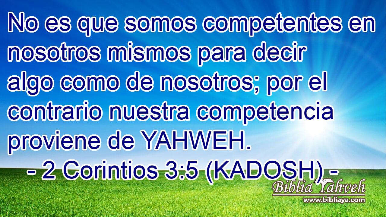 2 corintios 3 biblia kadosh