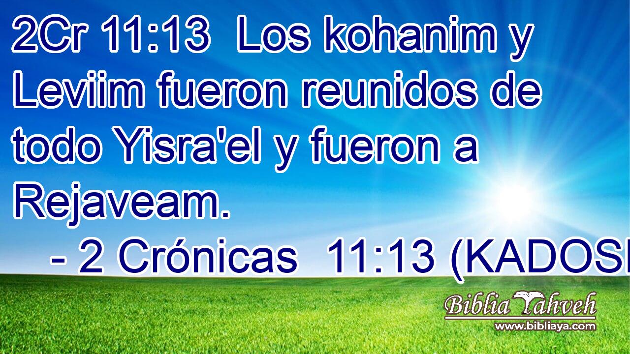  Los kohanim y Leviim fueron reunidos de todo Yisra'el y fueron a Rejaveam. 