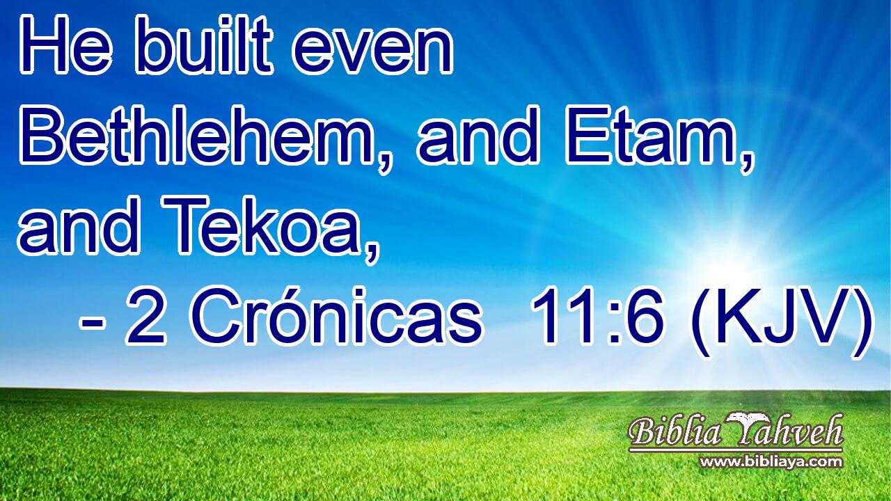 He built even Bethlehem, and Etam, and Tekoa,