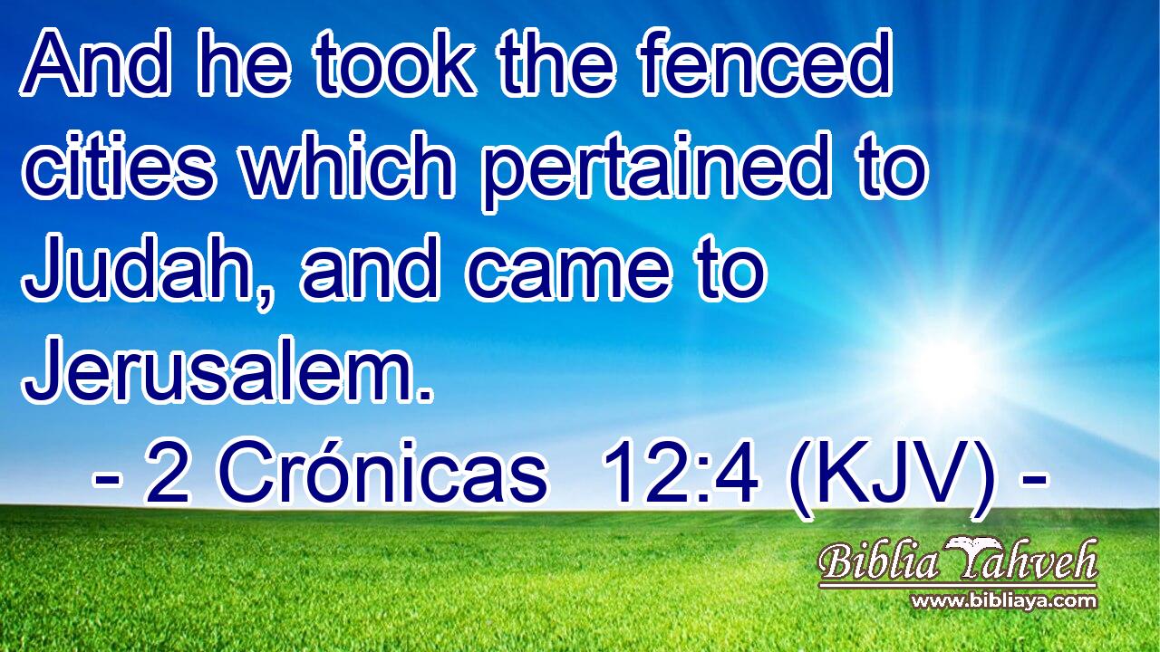 And he took the fenced cities which pertained to Judah, and came to Jerusalem.