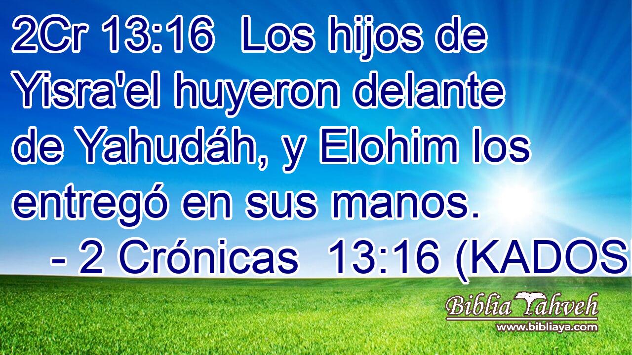  Los hijos de Yisra'el huyeron delante de Yahudáh, y Elohim los entregó en sus manos. 