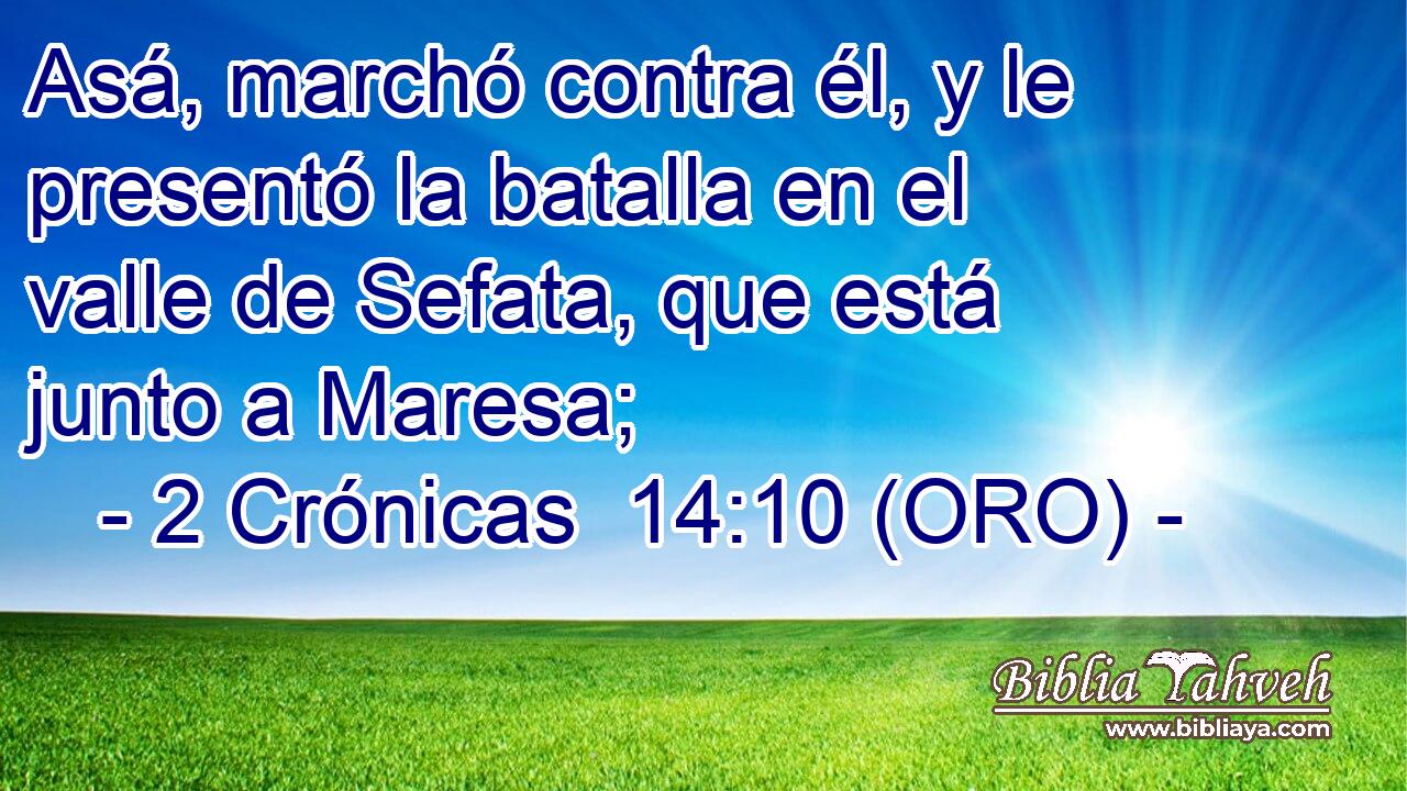  Asá, marchó contra él, y le presentó la batalla en el valle de Sefata, que está junto a Maresa; 