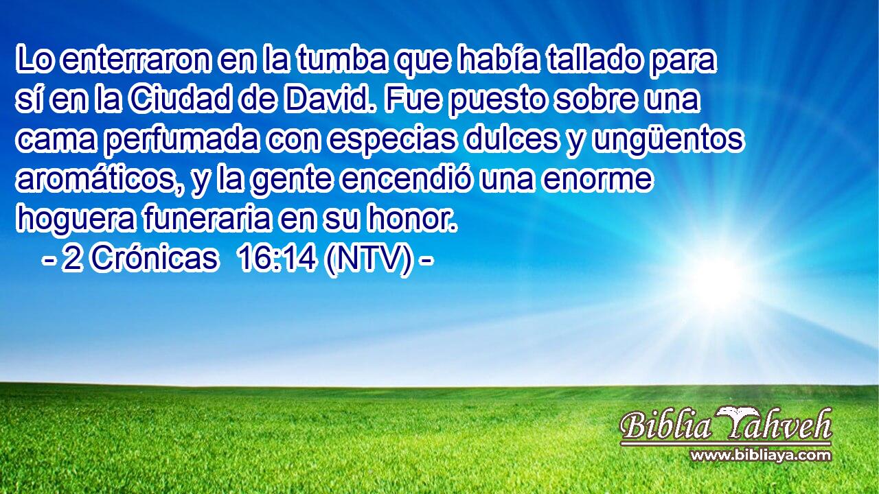 Lo enterraron en la tumba que había tallado para sí en la Ciudad de David. Fue puesto sobre una cama perfumada con especias dulces y ungüentos aromáticos, y la gente encendió una enorme hoguera funeraria en su honor.
