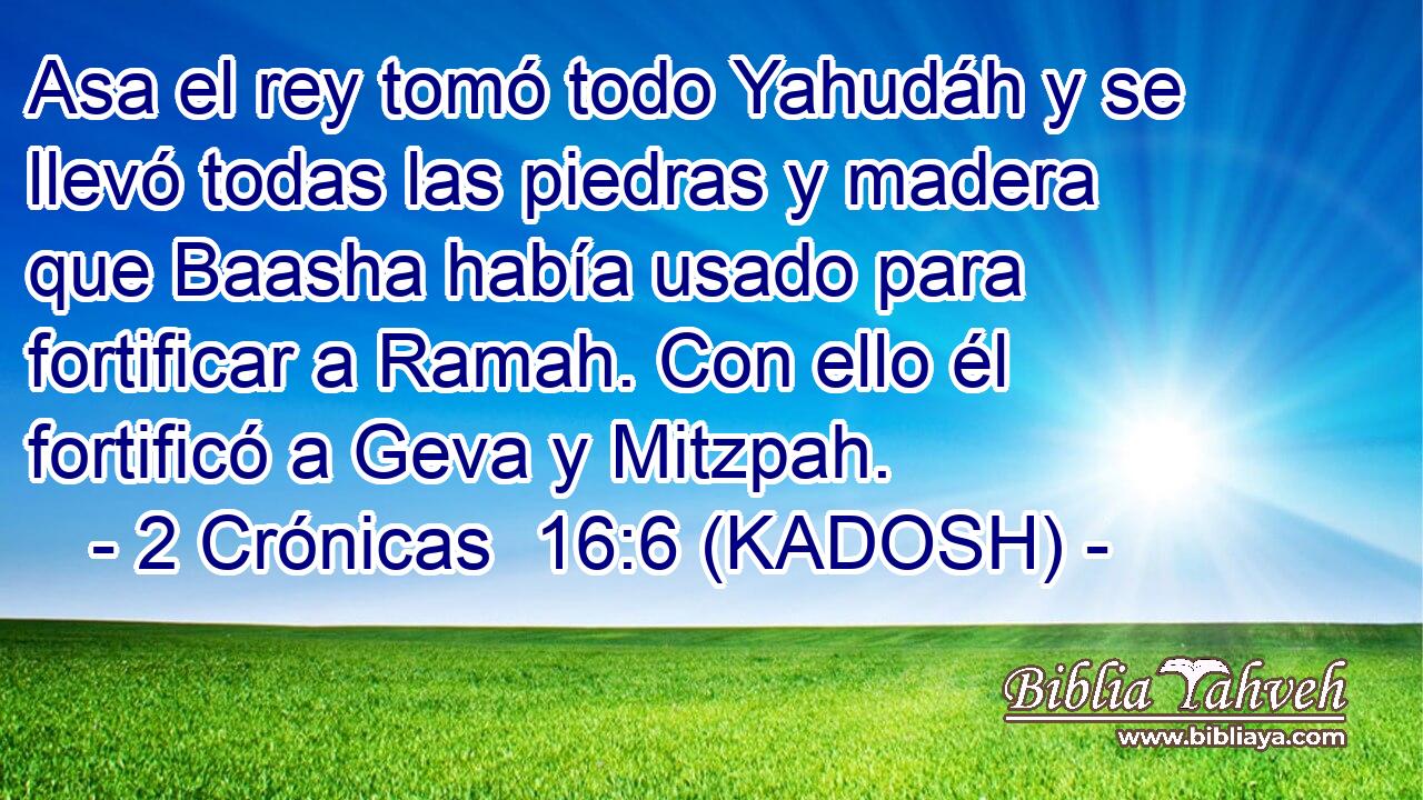  Asa el rey tomó todo Yahudáh y se llevó todas las piedras y madera que Baasha había usado para fortificar a Ramah. Con ello él fortificó a Geva y Mitzpah. 