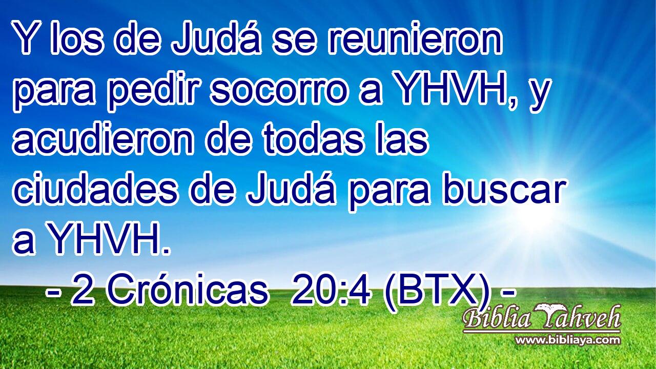 Y los de Judá se reunieron para pedir socorro a YHVH, y acudieron de todas las ciudades de Judá para buscar a YHVH.