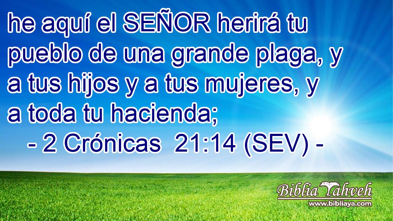 he aquí el SEÑOR herirá tu pueblo de una grande plaga, y a tus hijos y a tus mujeres, y a toda tu hacienda;