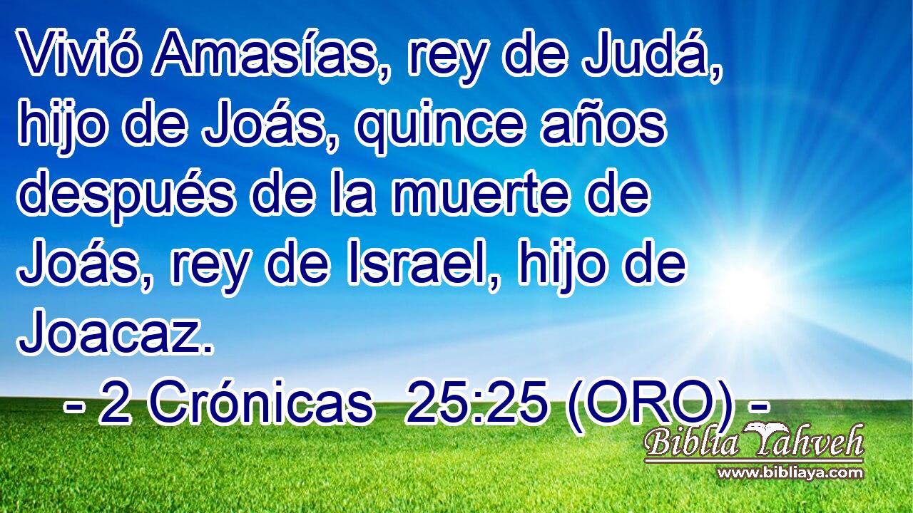  Vivió Amasías, rey de Judá, hijo de Joás, quince años después de la muerte de Joás, rey de Israel, hijo de Joacaz. 