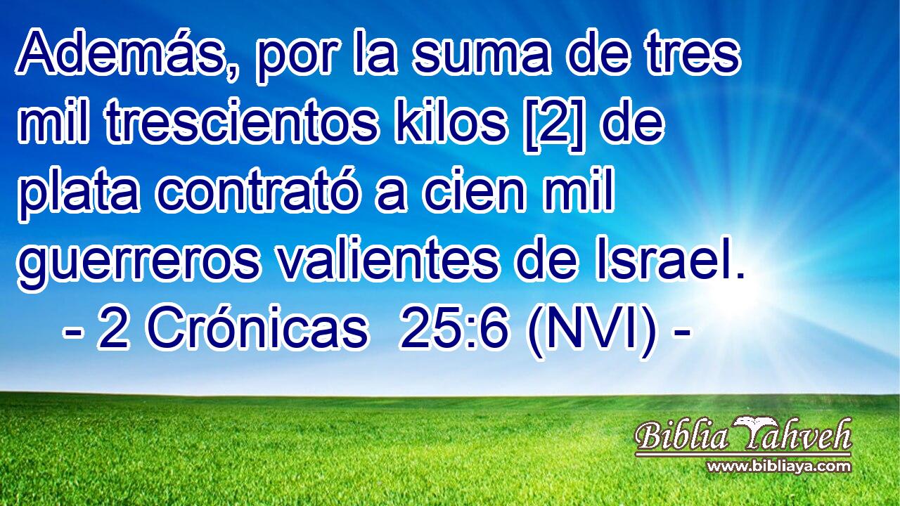  Además, por la suma de tres mil trescientos kilos [2] de plata contrató a cien mil guerreros valientes de Israel. 