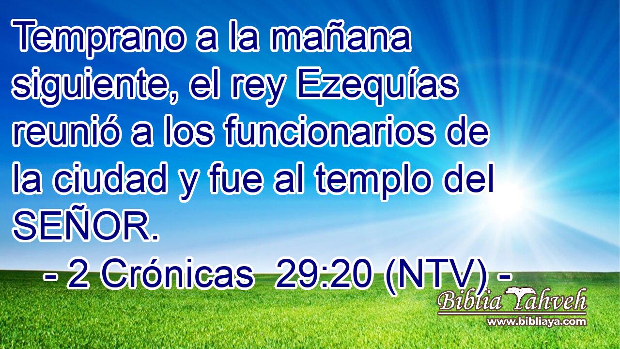 Temprano a la mañana siguiente, el rey Ezequías reunió a los funcionarios de la ciudad y fue al templo del SEÑOR.
