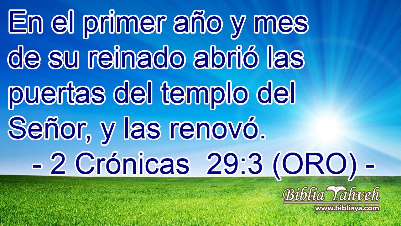  En el primer año y mes de su reinado abrió las puertas del templo del Señor, y las renovó. 
