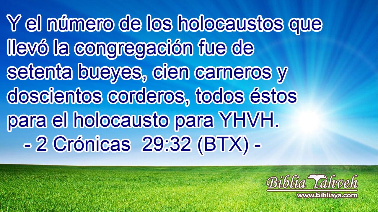 Y el número de los holocaustos que llevó la congregación fue de setenta bueyes, cien carneros y doscientos corderos, todos éstos para el holocausto para YHVH.