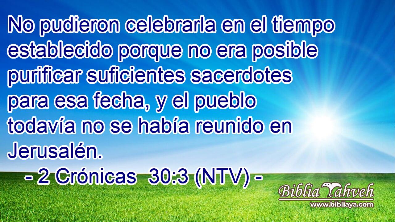 No pudieron celebrarla en el tiempo establecido porque no era posible purificar suficientes sacerdotes para esa fecha, y el pueblo todavía no se había reunido en Jerusalén.
