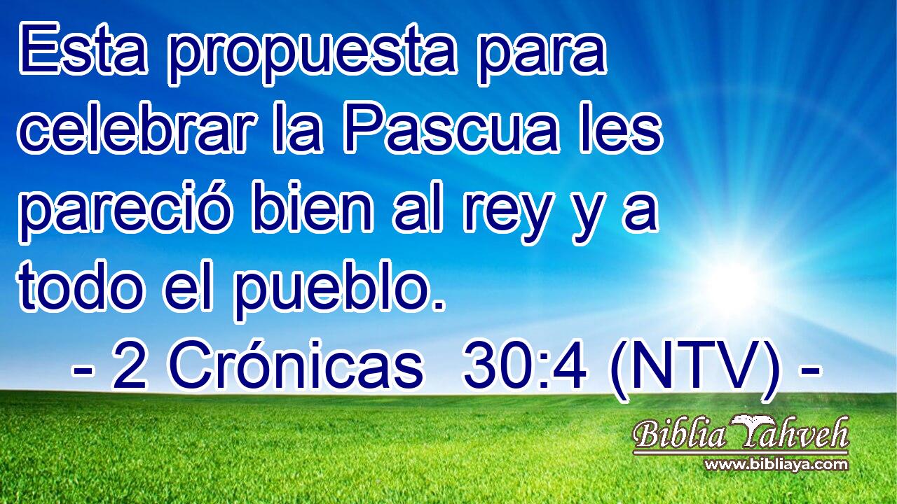 Esta propuesta para celebrar la Pascua les pareció bien al rey y a todo el pueblo.