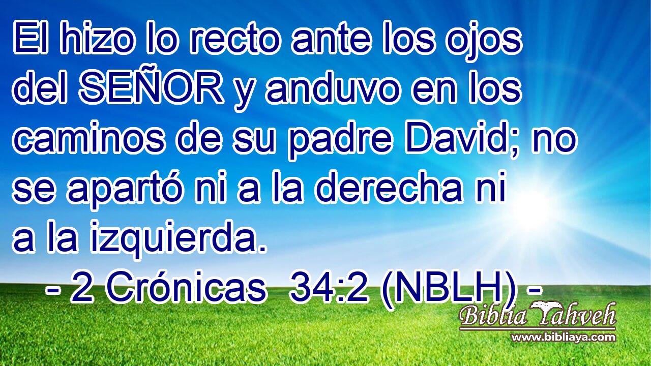  El hizo lo recto ante los ojos del SEÑOR y anduvo en los caminos de su padre David; no se apartó ni a la derecha ni a la izquierda. 