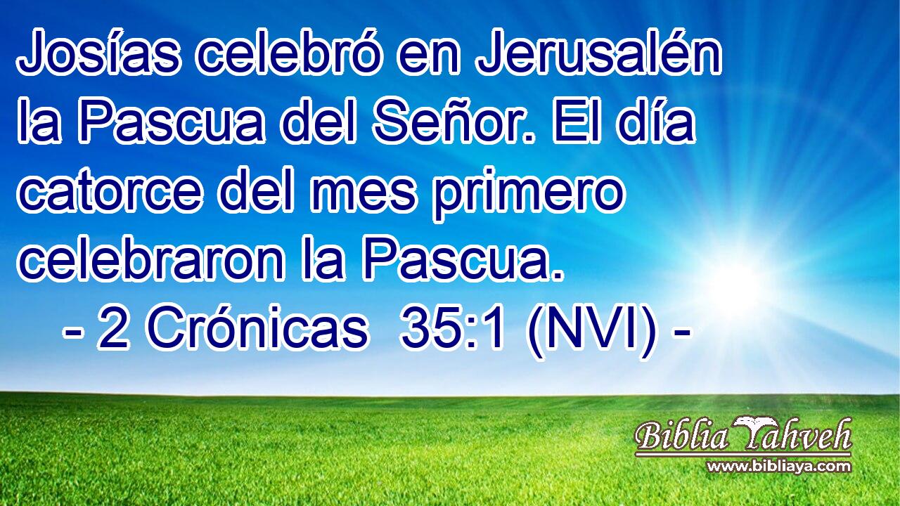  Josías celebró en Jerusalén la Pascua del Señor. El día catorce del mes primero celebraron la Pascua. 