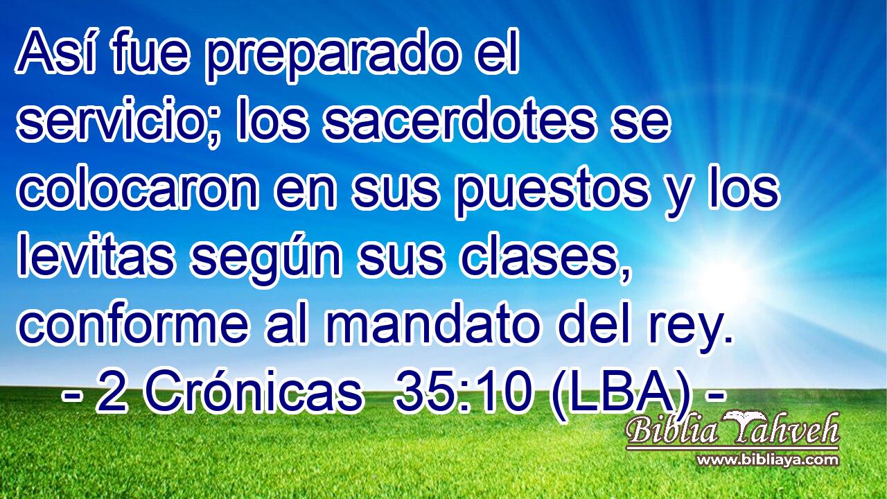 Así fue preparado el servicio; los sacerdotes se colocaron en sus puestos y los levitas según sus clases, conforme al mandato del rey.
