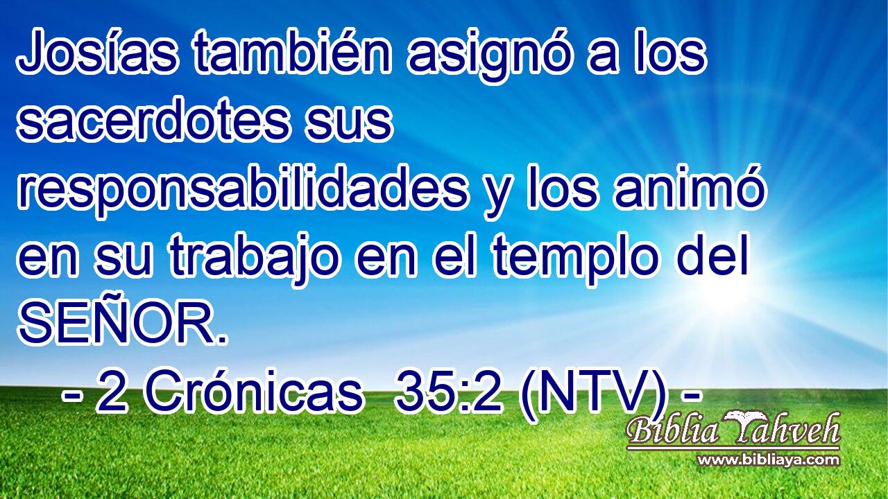 Josías también asignó a los sacerdotes sus responsabilidades y los animó en su trabajo en el templo del SEÑOR.