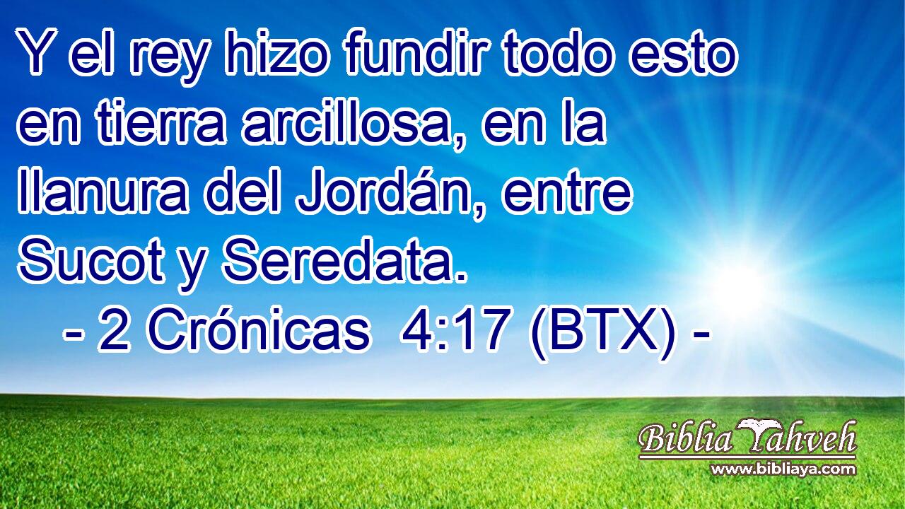 Y el rey hizo fundir todo esto en tierra arcillosa, en la llanura del Jordán, entre Sucot y Seredata.