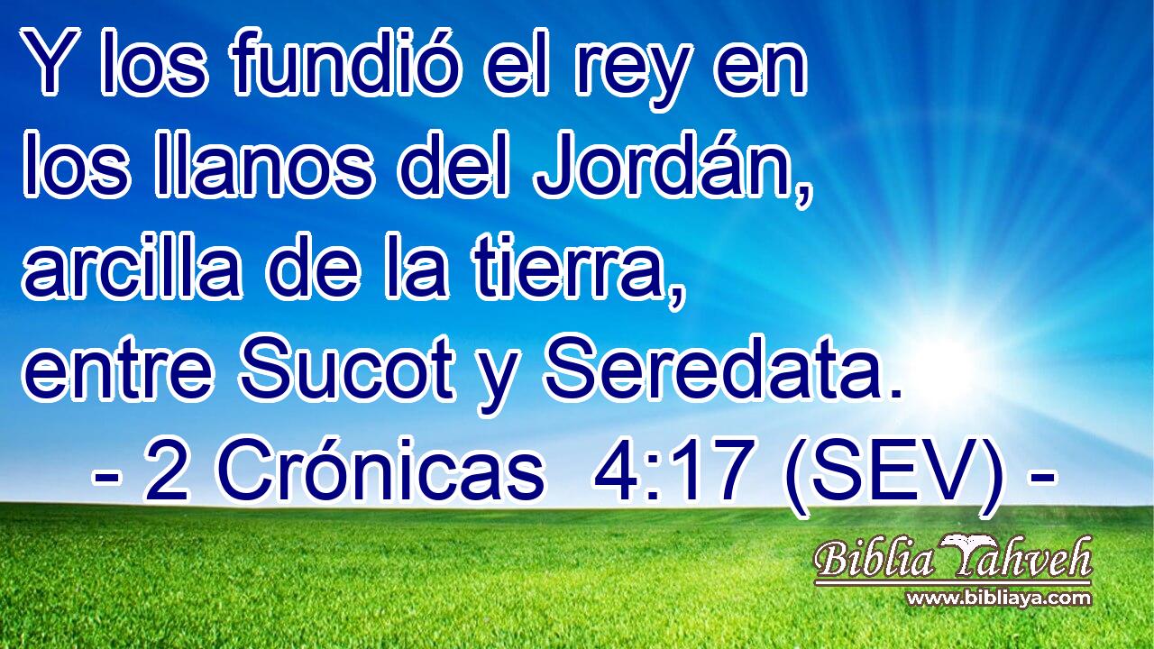 Y los fundió el rey en los llanos del Jordán, arcilla de la tierra, entre Sucot y Seredata.