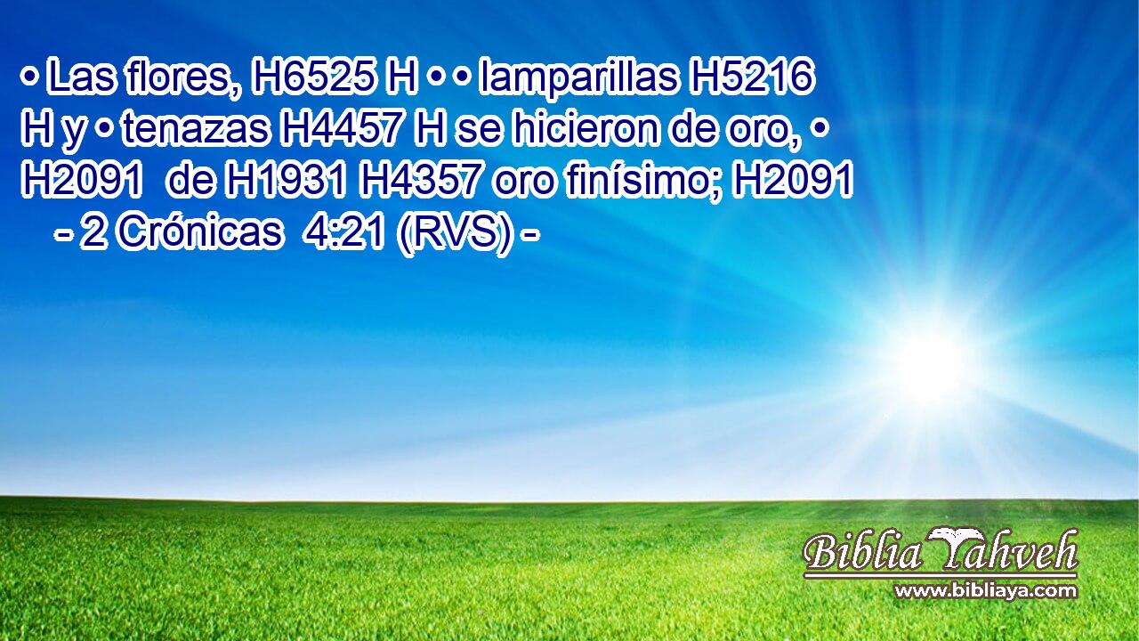 • Las flores, H6525 H • • lamparillas H5216 H y • tenazas H4457 H se hicieron de oro, • H2091  de H1931 H4357 oro finísimo; H2091  