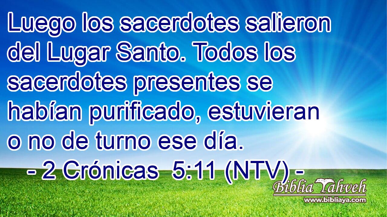 Luego los sacerdotes salieron del Lugar Santo. Todos los sacerdotes presentes se habían purificado, estuvieran o no de turno ese día.
