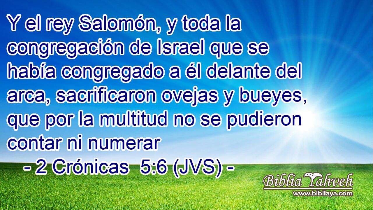 Y el rey Salomón, y toda la congregación de Israel que se había congregado a él delante del arca, sacrificaron ovejas y bueyes, que por la multitud no se pudieron contar ni numerar