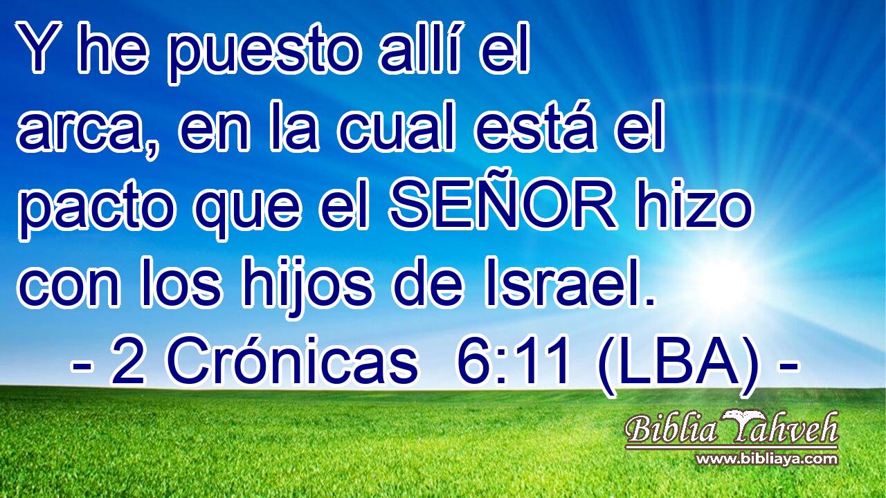 Y he puesto allí el arca, en la cual está el pacto que el SEÑOR hizo con los hijos de Israel.