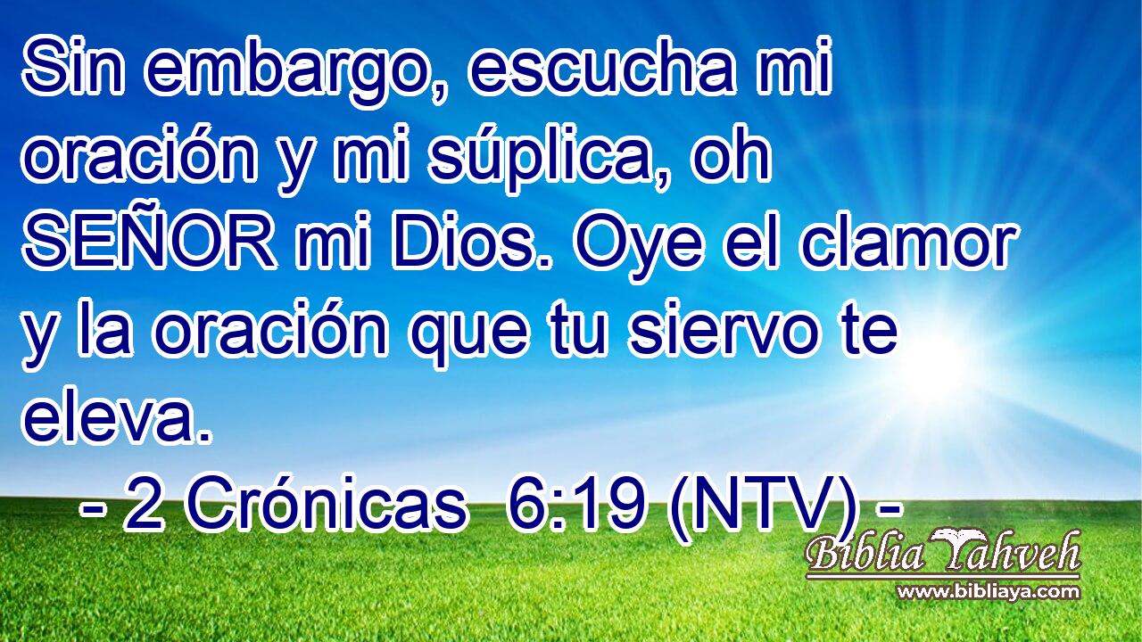 Sin embargo, escucha mi oración y mi súplica, oh SEÑOR mi Dios. Oye el clamor y la oración que tu siervo te eleva.