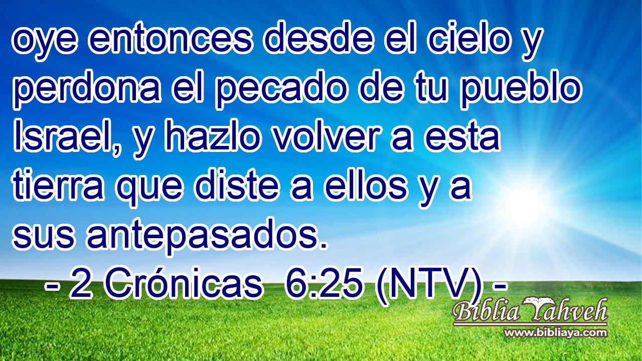 oye entonces desde el cielo y perdona el pecado de tu pueblo Israel, y hazlo volver a esta tierra que diste a ellos y a sus antepasados.
