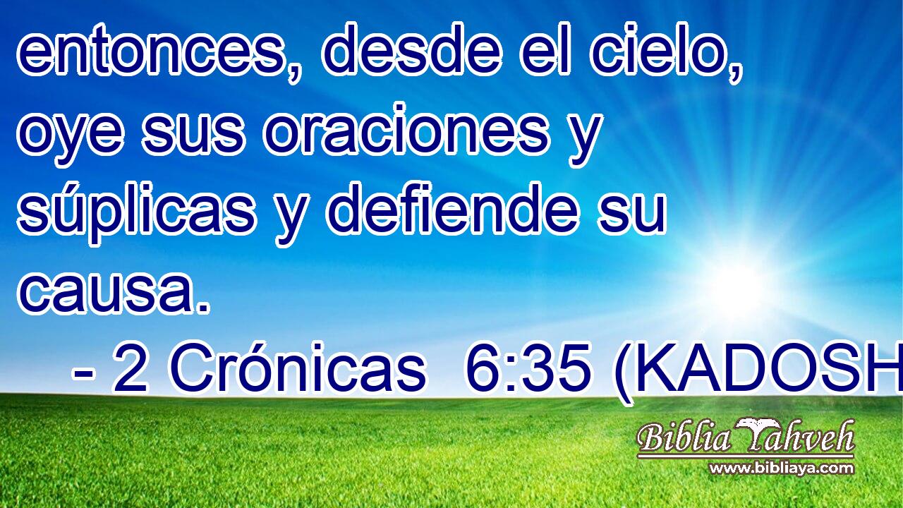  entonces, desde el cielo, oye sus oraciones y súplicas y defiende su causa. 