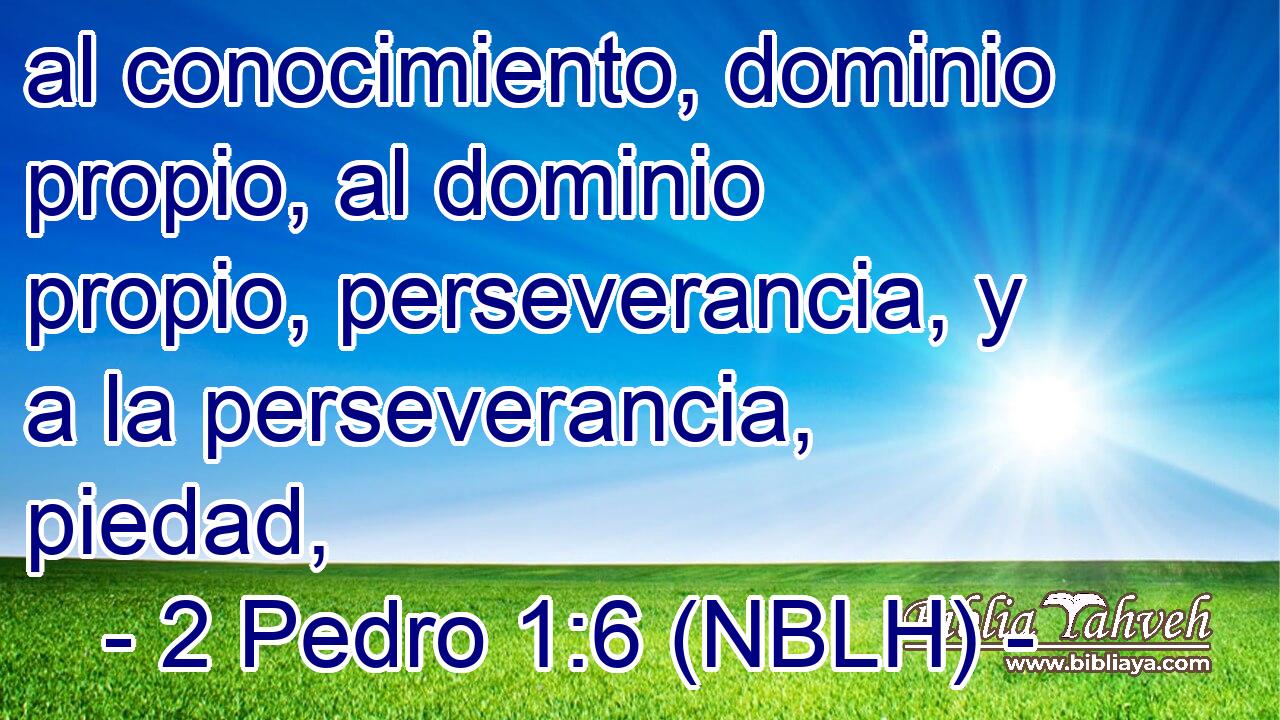  al conocimiento, dominio propio, al dominio propio, perseverancia, y a la perseverancia, piedad, 