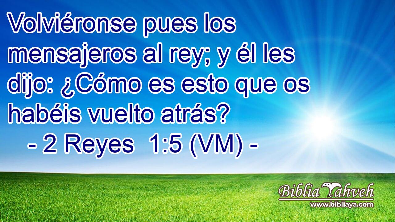  Volviéronse pues los mensajeros al rey; y él les dijo: ¿Cómo es esto que os habéis vuelto atrás? 