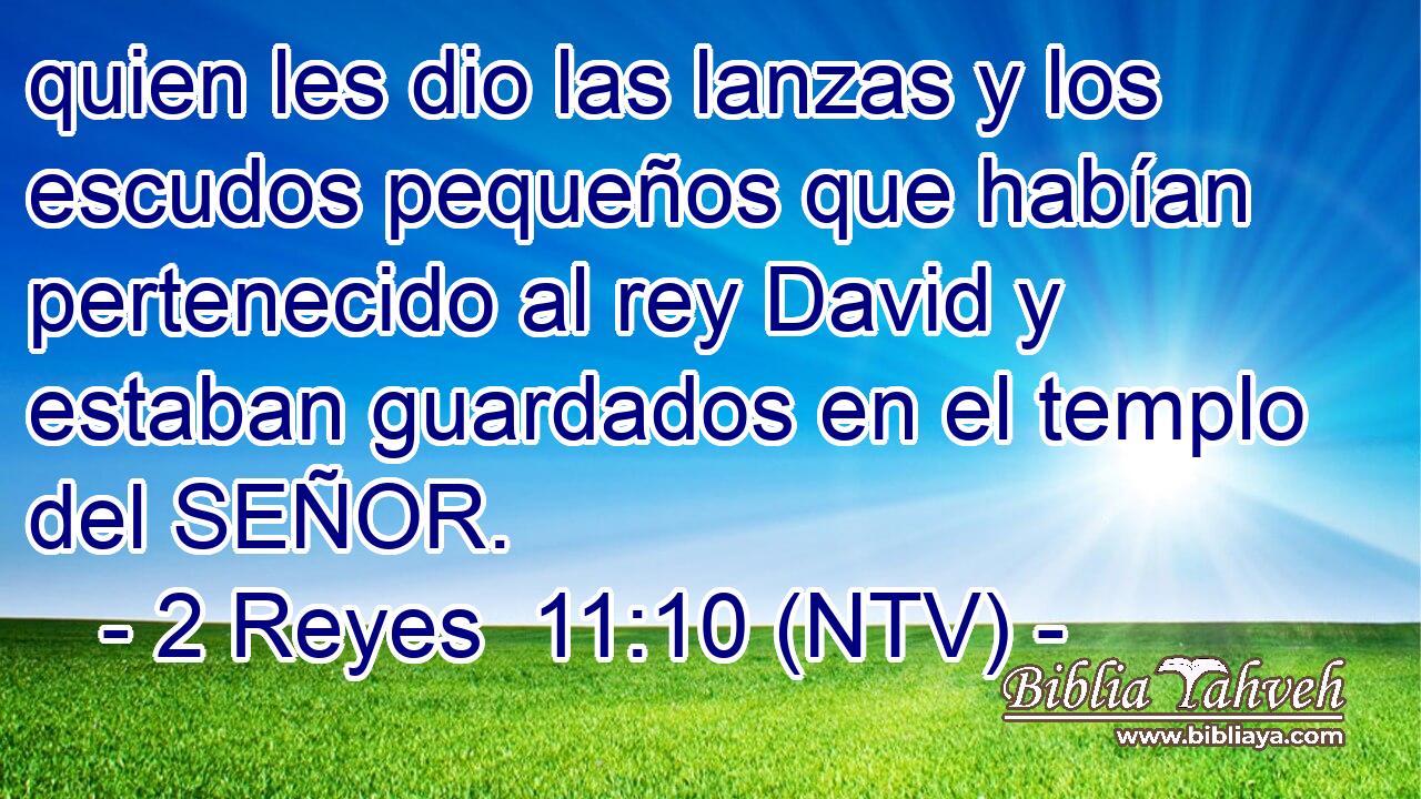 quien les dio las lanzas y los escudos pequeños que habían pertenecido al rey David y estaban guardados en el templo del SEÑOR.