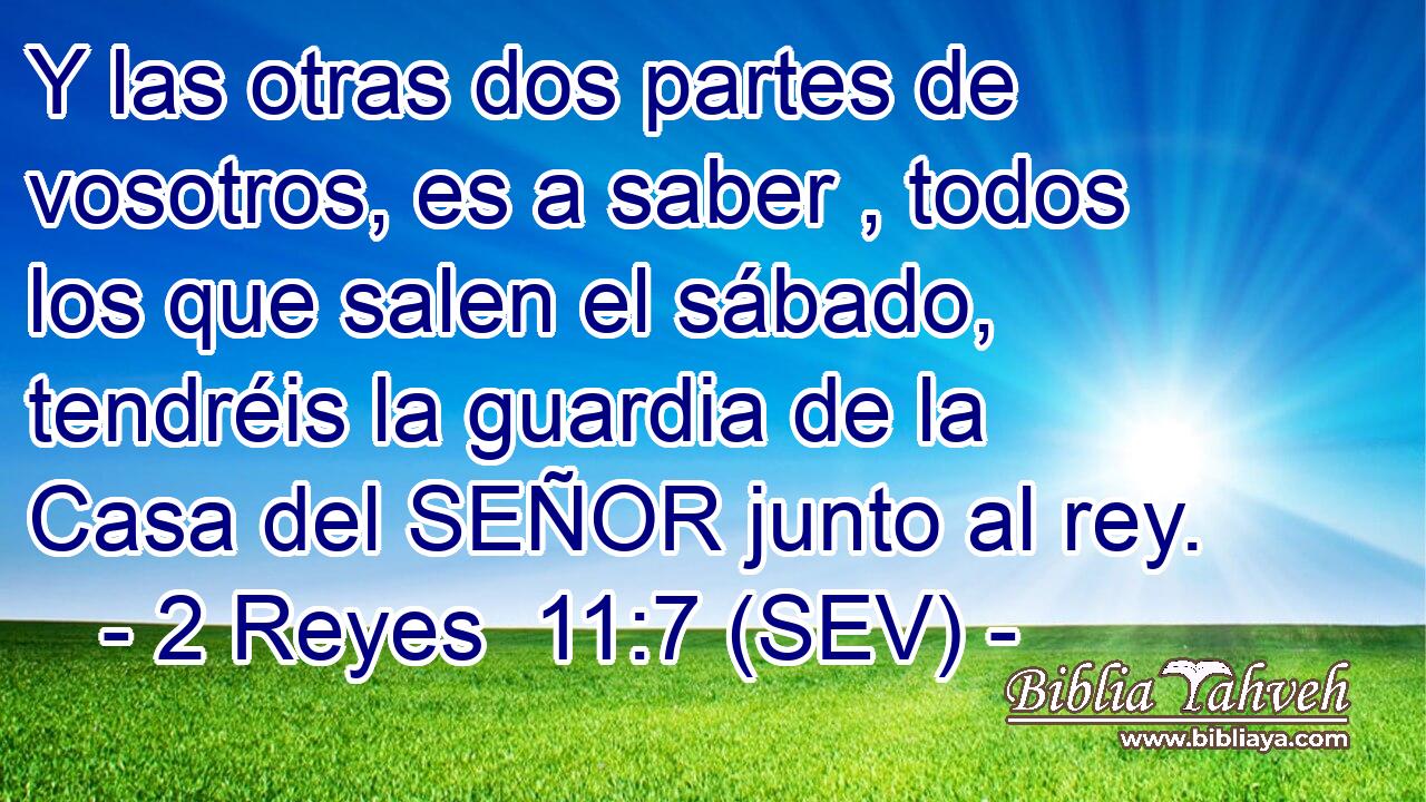 Y las otras dos partes de vosotros, es a saber , todos los que salen el sábado, tendréis la guardia de la Casa del SEÑOR junto al rey.