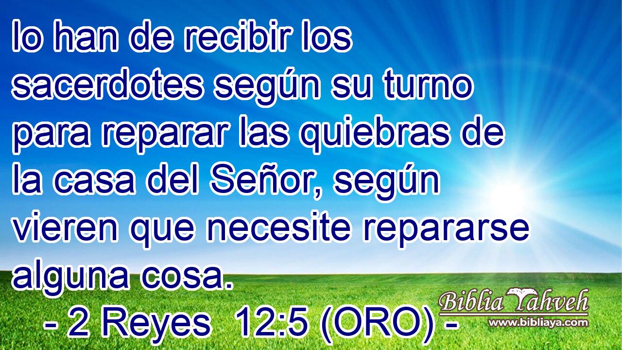  lo han de recibir los sacerdotes según su turno para reparar las quiebras de la casa del Señor, según vieren que necesite repararse alguna cosa. 