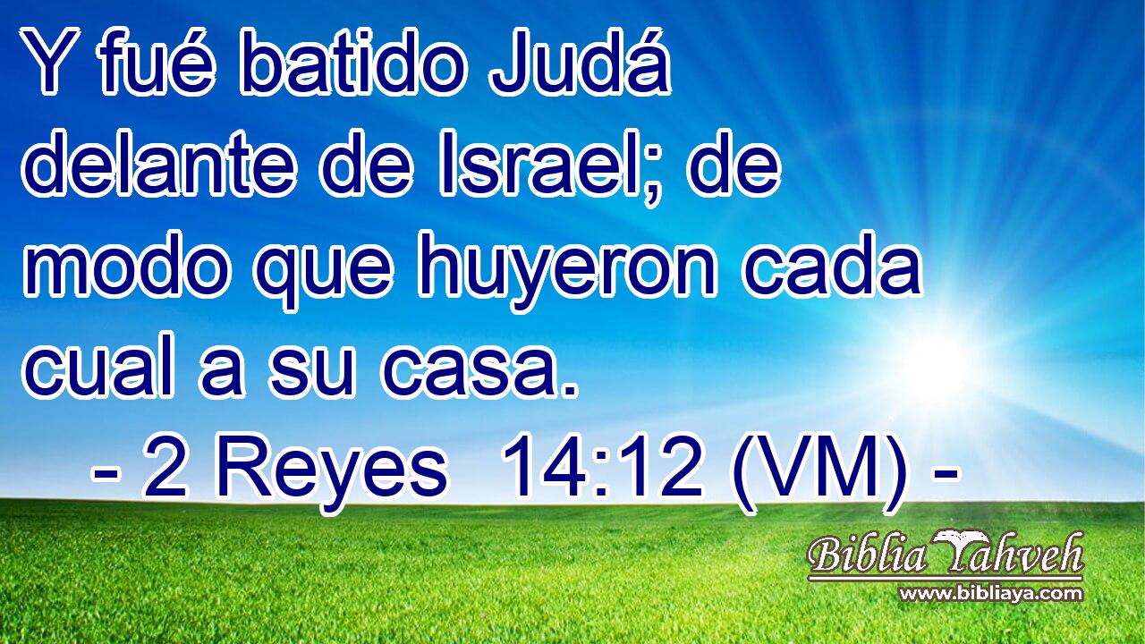  Y fué batido Judá delante de Israel; de modo que huyeron cada cual a su casa. 