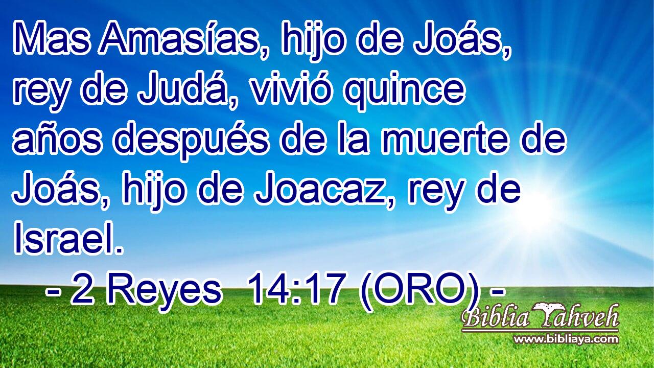  Mas Amasías, hijo de Joás, rey de Judá, vivió quince años después de la muerte de Joás, hijo de Joacaz, rey de Israel. 